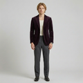 Men's Velvet-Finish Evening Blazer