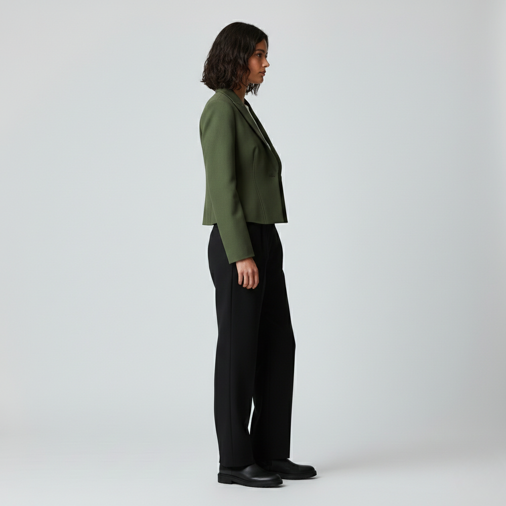 Women's Cropped Power Blazer