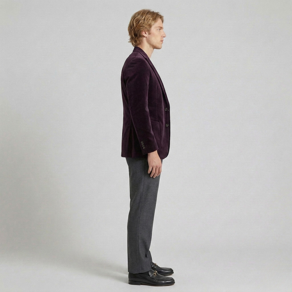 Men's Velvet-Finish Evening Blazer