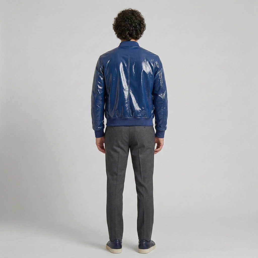 Men's Glossy Bomber Jacket