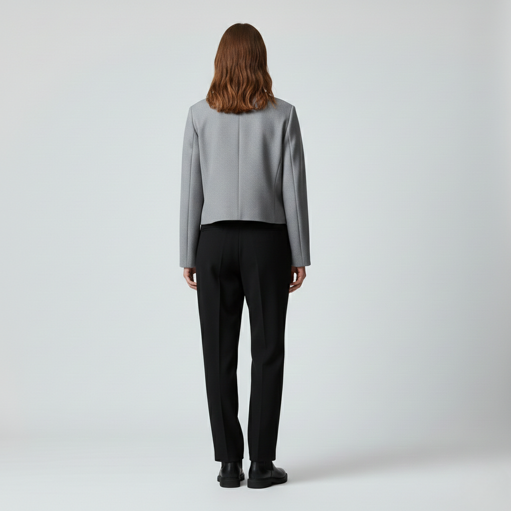 Women's Cropped Open-Front Blazer
