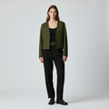 Women's Cropped Open-Front Blazer