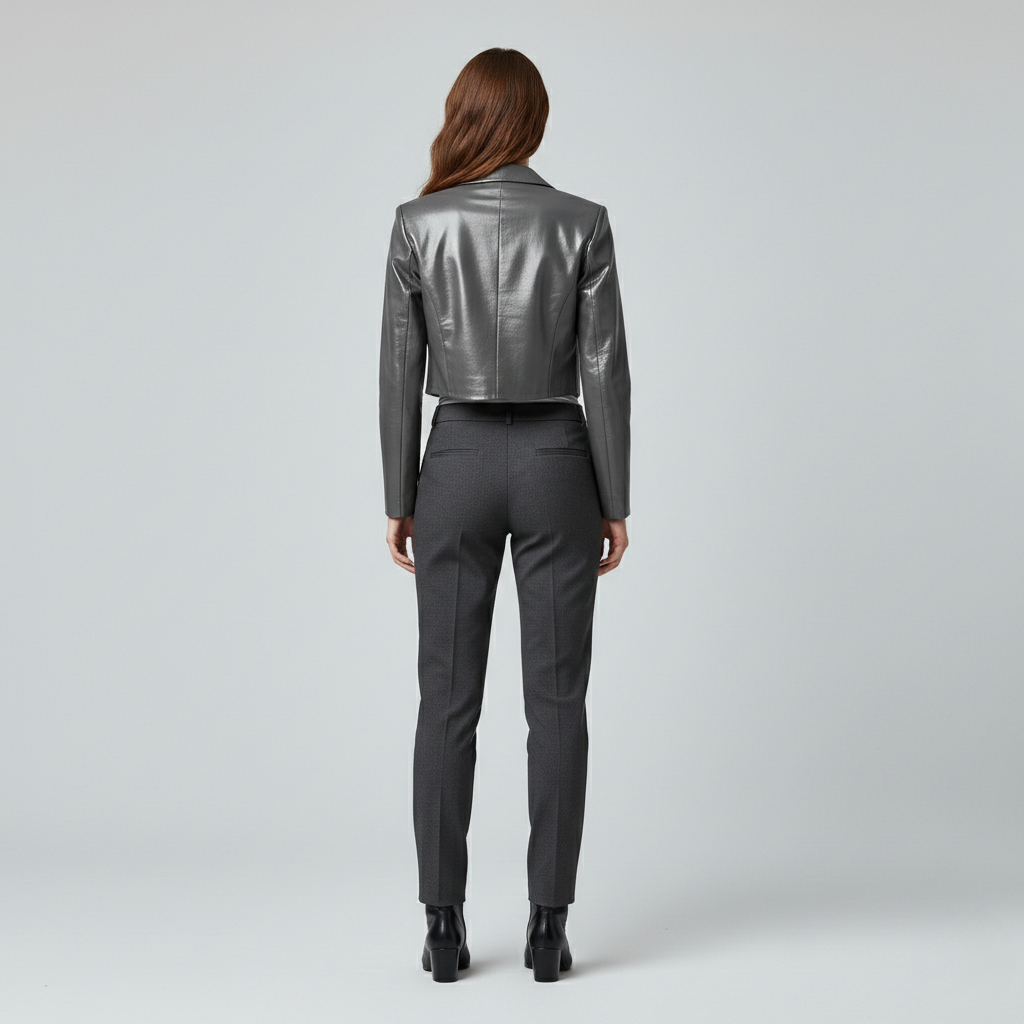 Women's Metallic Cropped Blazer