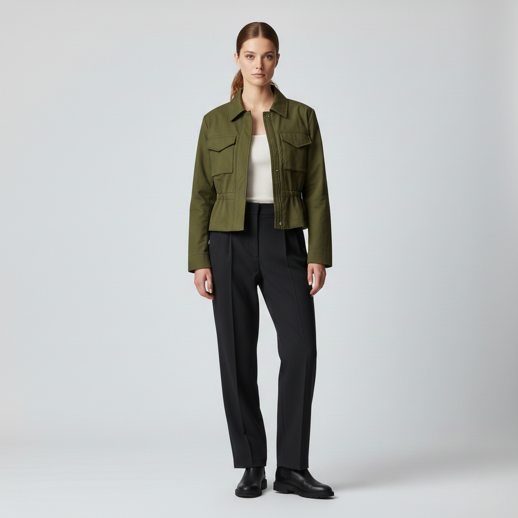 Women's Cropped Utility Field Jacket