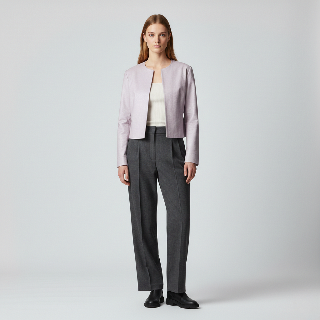 Women's Cropped Open-Front Jacket
