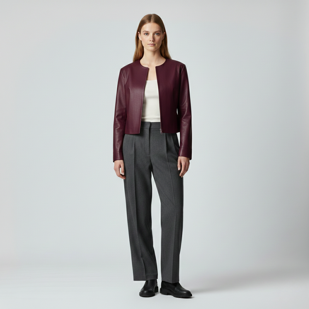 Women's Cropped Open-Front Jacket
