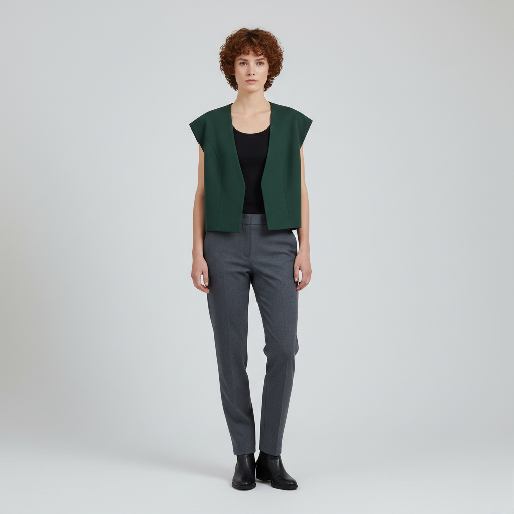 Women's Cap-Sleeve Cropped Vest