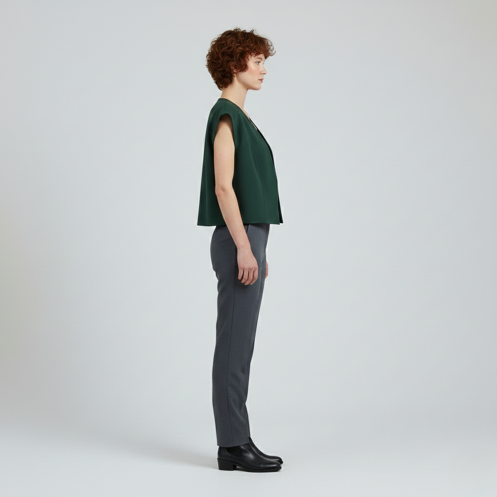 Women's Cap-Sleeve Cropped Vest