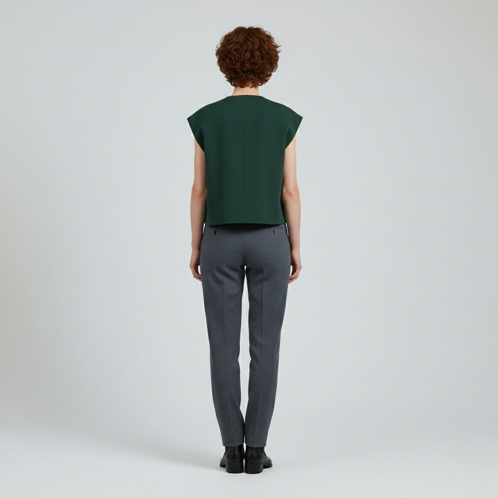 Women's Cap-Sleeve Cropped Vest