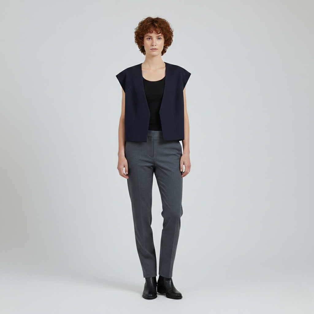 Women's Cap-Sleeve Cropped Vest