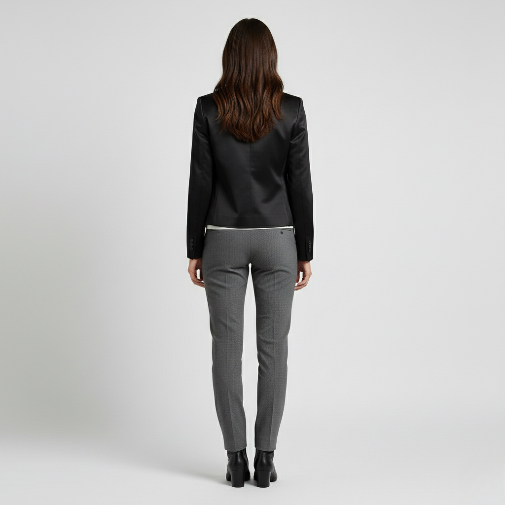 Women's Cropped Satin-Finish Blazer