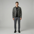 Men's Classic Faux-Leather Moto Jacket