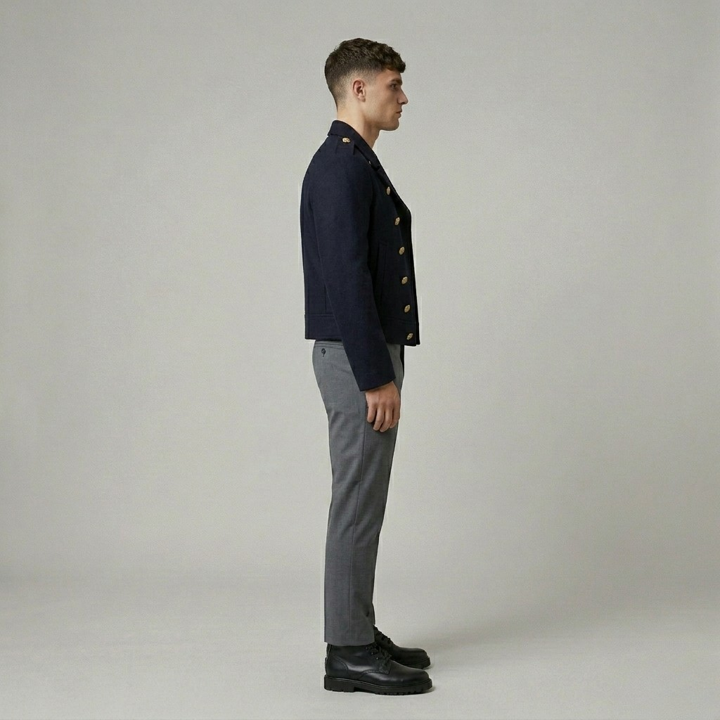 Men's Double-Breasted Military Jacket