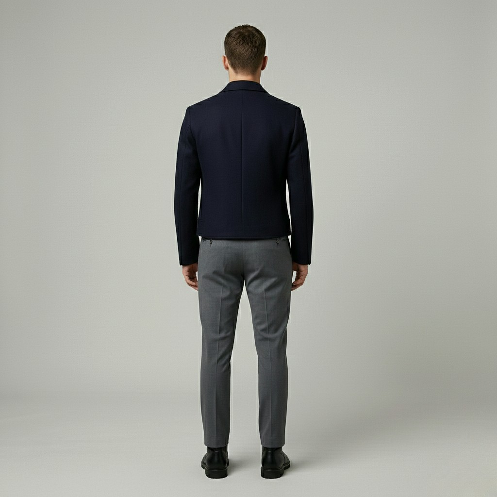 Men's Double-Breasted Military Jacket