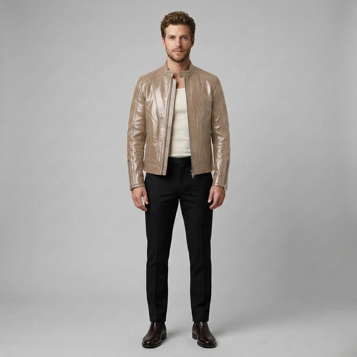 Men's Heritage Racer Faux-Leather Jacket