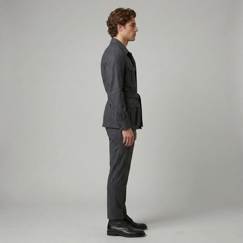 Men's Belted Safari Utility Jacket