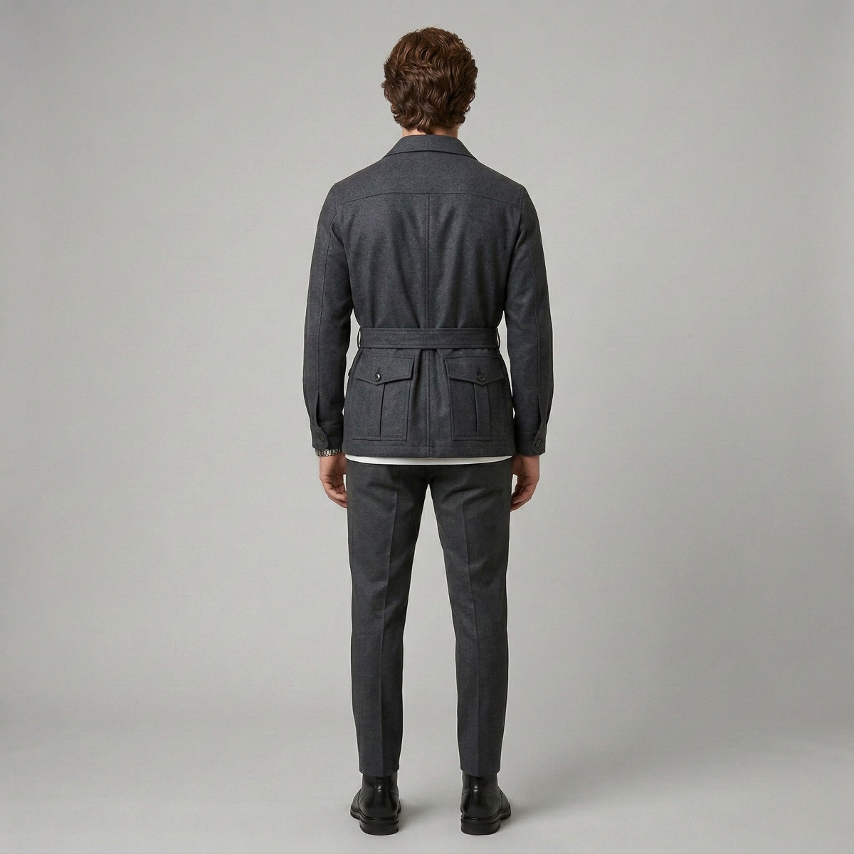 Men's Belted Safari Utility Jacket