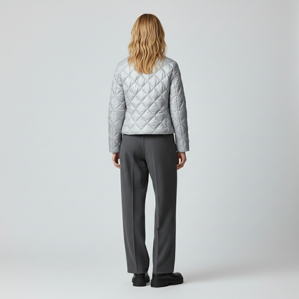 Women's Diamond-Quilted Cropped Jacket