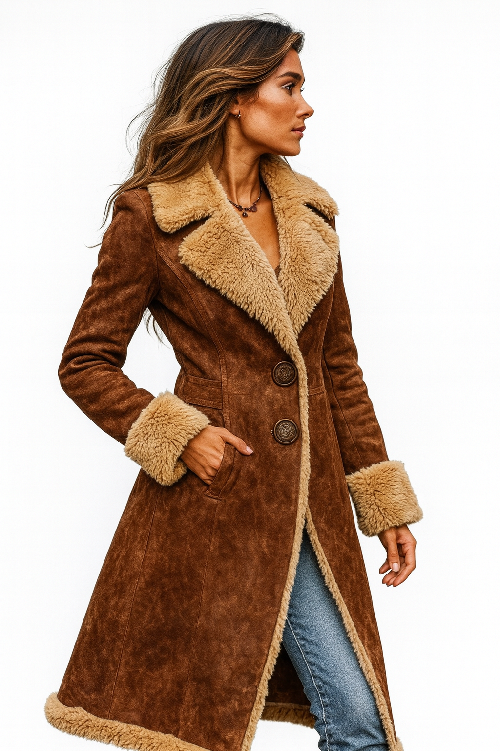 Women's Vintage-Inspired Structured Longline Coat