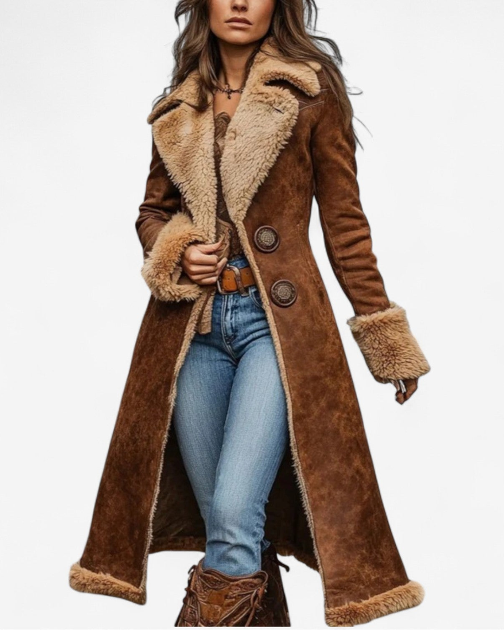 Women's Vintage-Inspired Structured Longline Coat