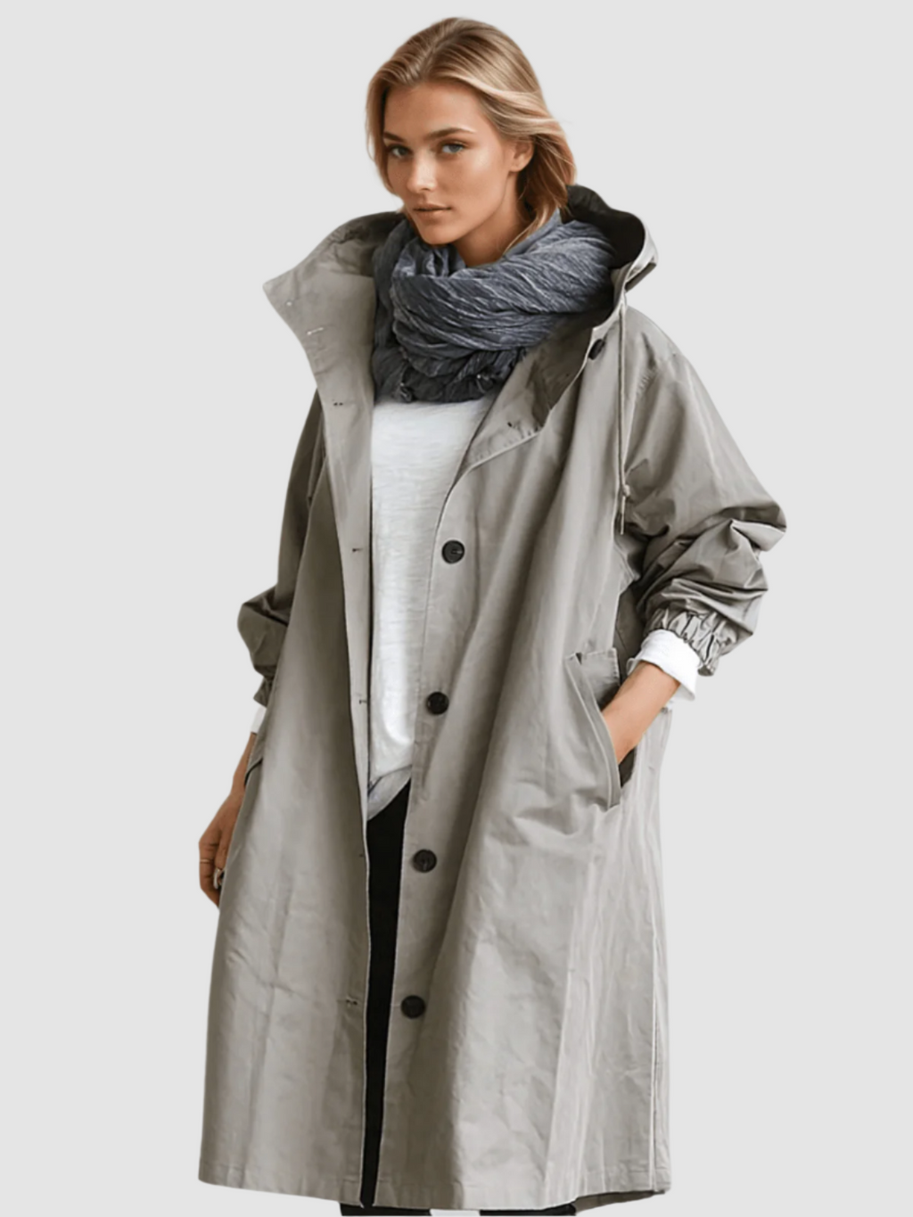 Women's Water-Repellent Double-Breasted Trench Coat